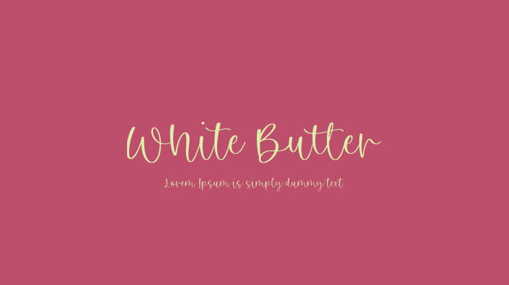 White Butter Font
