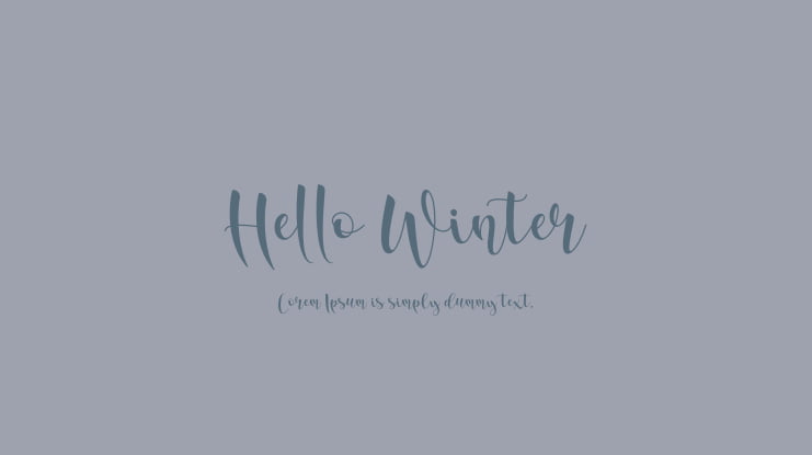 Hello Winter Font