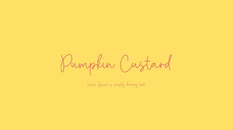 Pumpkin Custard Font