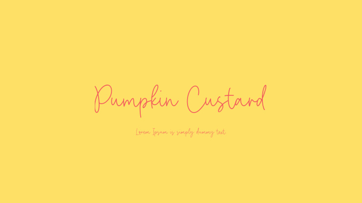 Pumpkin Custard Font