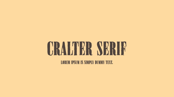Cralter Serif Font