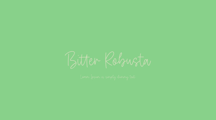 Bitter Robusta Font