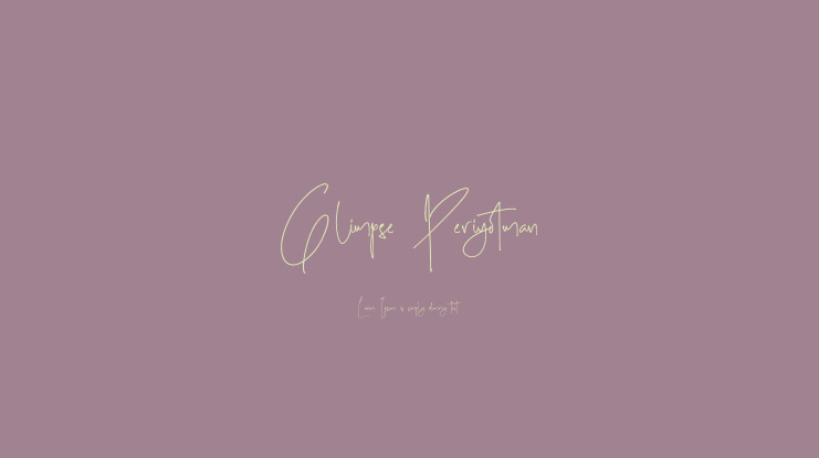 Glimpse Periyotman Font
