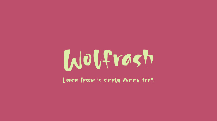 Wolfrash Font