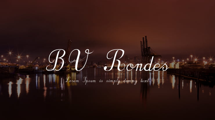 BV Rondes Font Family