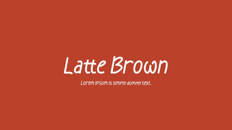 Latte Brown Font