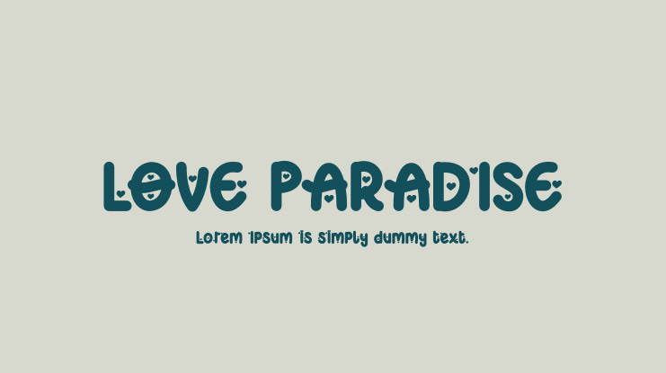 LOVE PARADISE Font