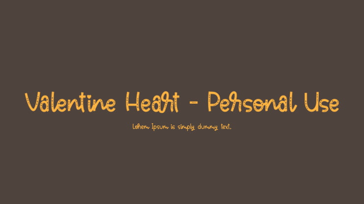 Valentine Heart - Personal Use Font