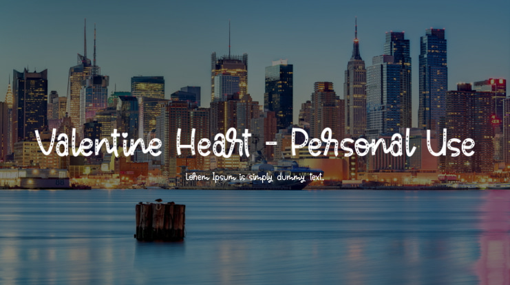 Valentine Heart - Personal Use Font