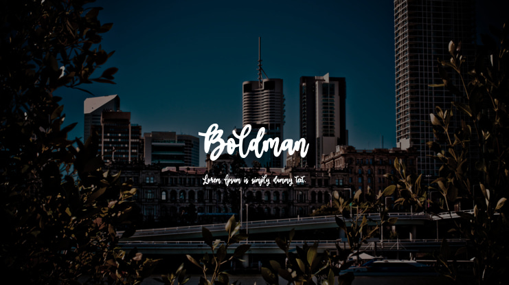 Boldman Font