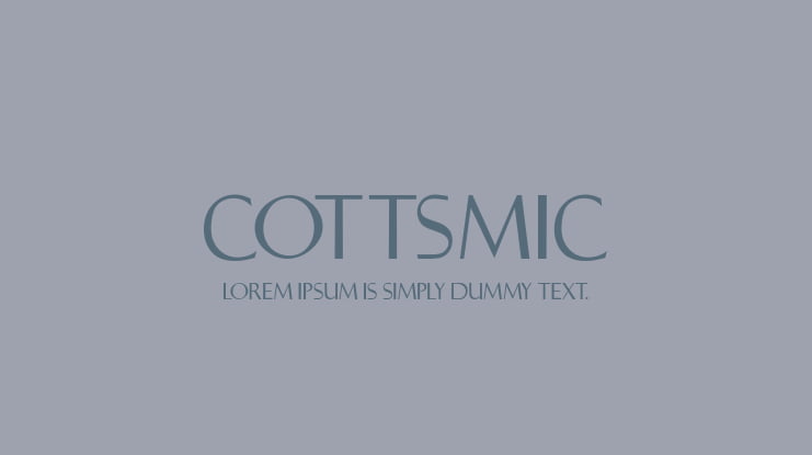 Cottsmic Font