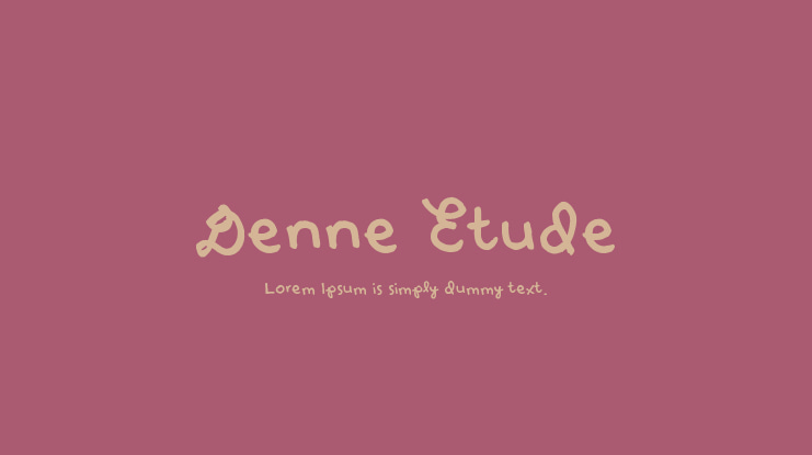Denne Etude Font