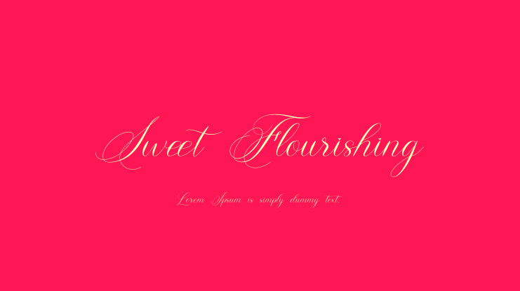 Sweet Flourishing Font