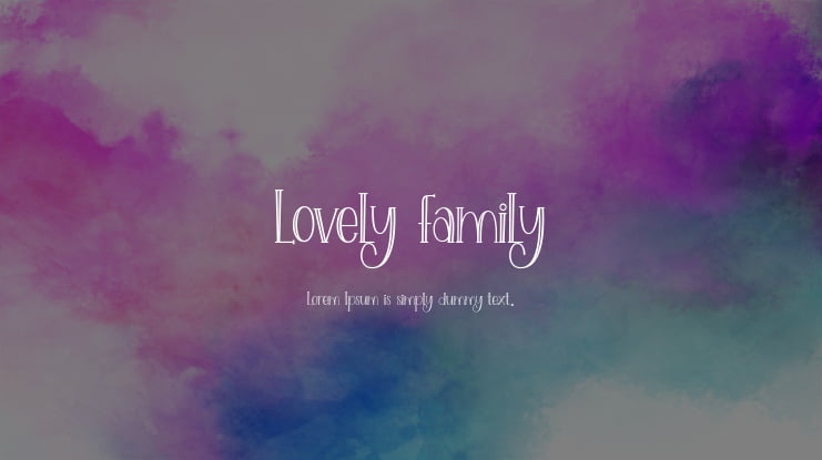 Lovely family Font