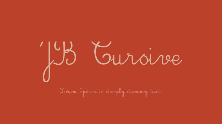 JB Cursive Font