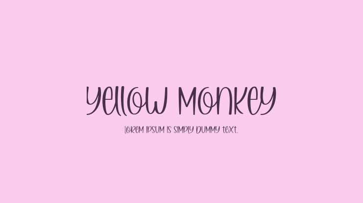 Yellow Monkey Font
