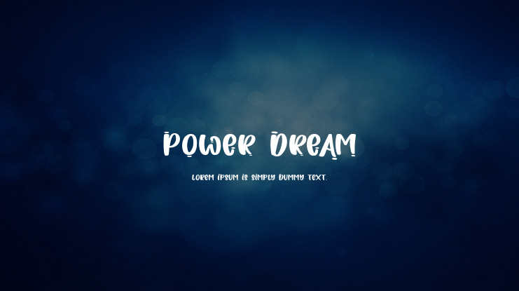 Power Dream Font