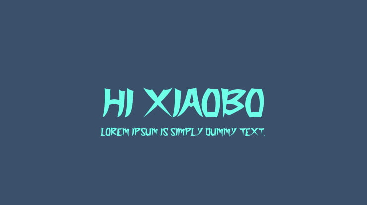 Hi Xiaobo Font