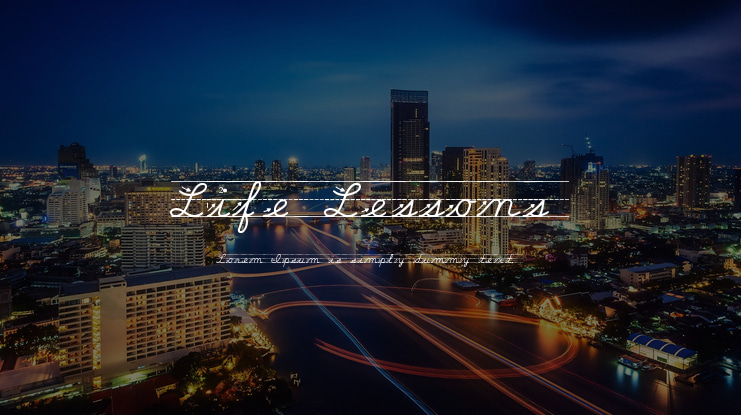 Life Lessons Font