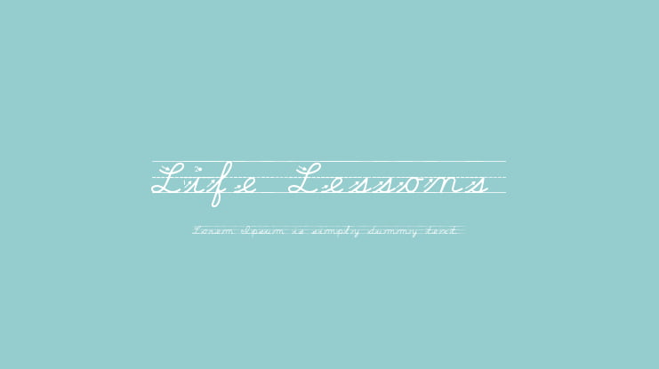 Life Lessons Font