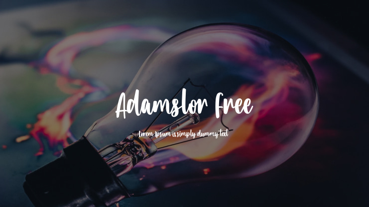 Adamslor Free Font
