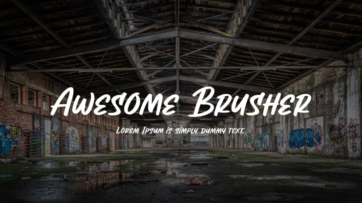Awesome Brusher Font