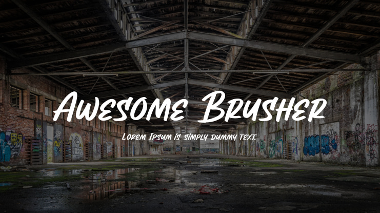Awesome Brusher Font
