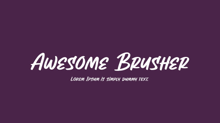 Awesome Brusher Font