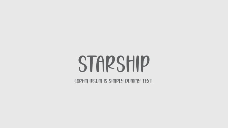 Starship Font