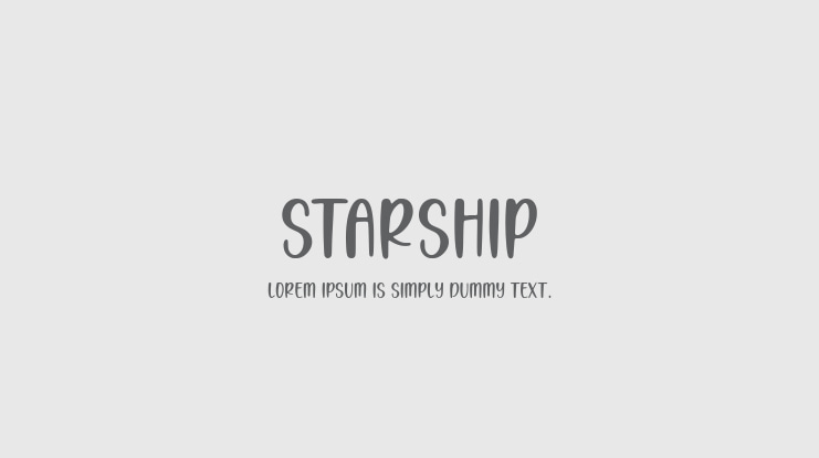 Starship Font
