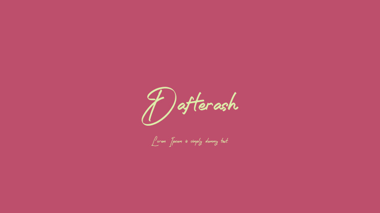 Dafterash Font