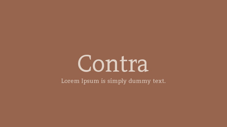 Contra Font Family
