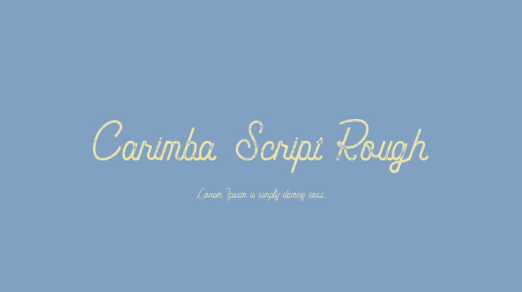 Carimba Script Rough Font Family