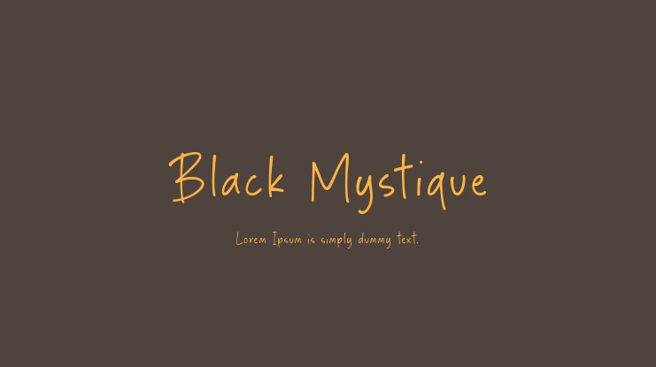 Black Mystique Font