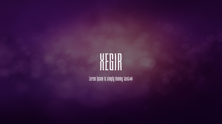 XEGIR Font Family