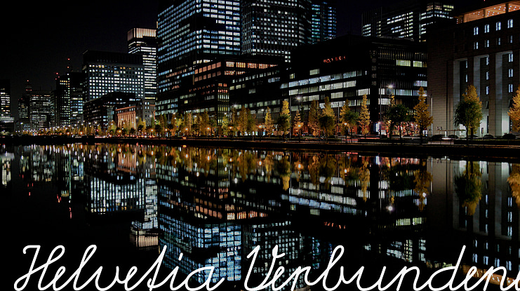 Helvetia Verbundene Font