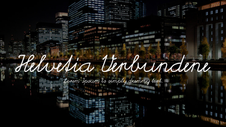 Helvetia Verbundene Font