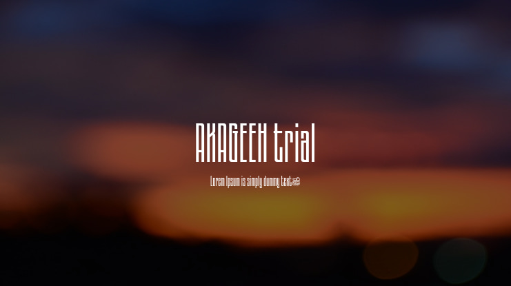 AKAGEEH trial Font