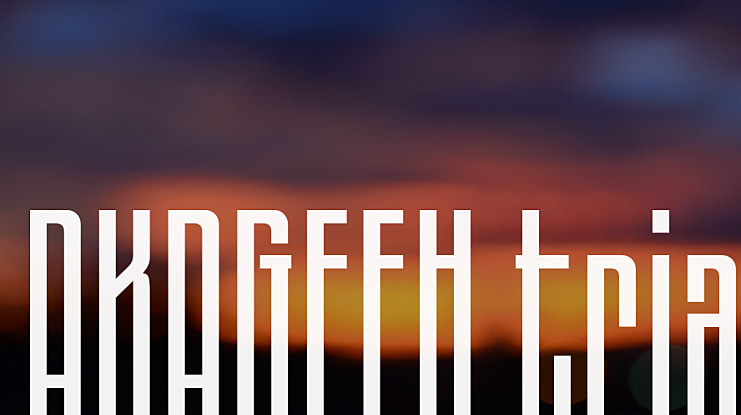 AKAGEEH trial Font