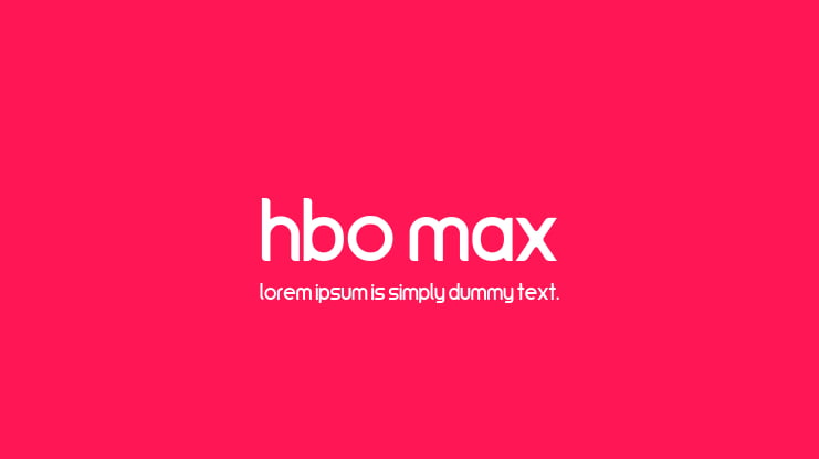 HBO Max Font