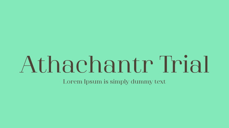 Athachantr Trial Font