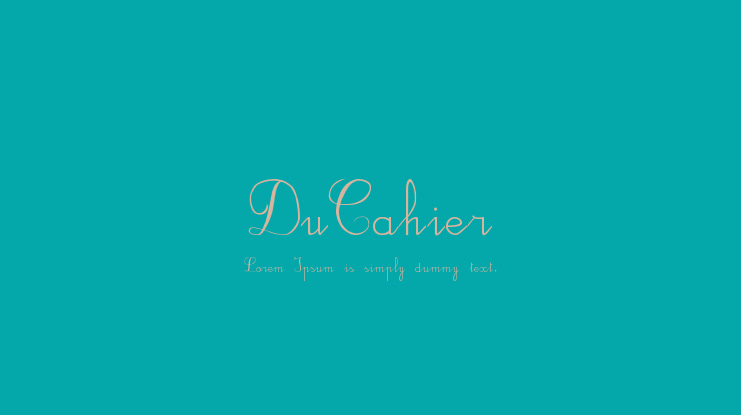 DuCahier Font