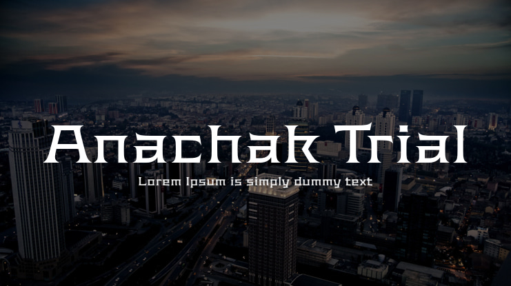 Anachak Trial Font