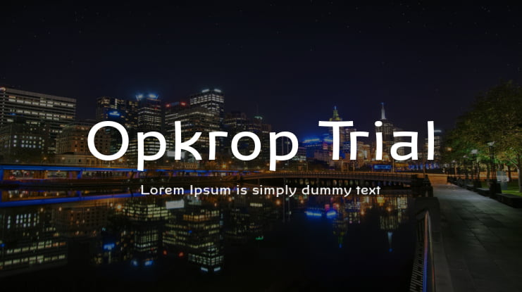 Opkrop Trial Font