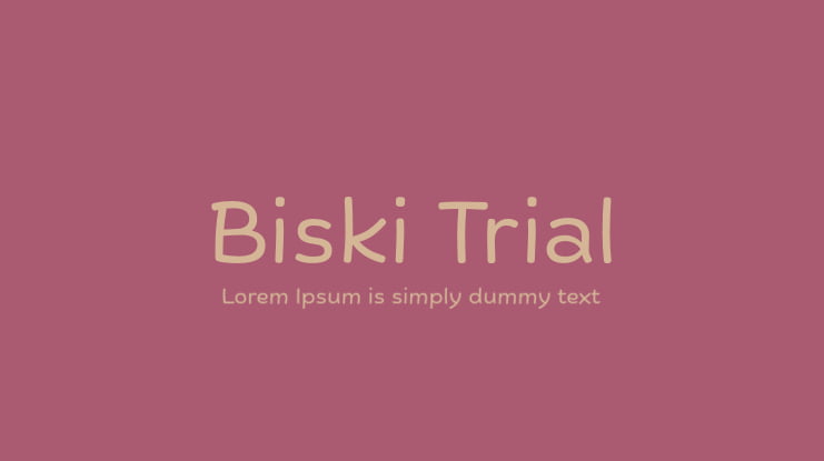 Biski Trial Font