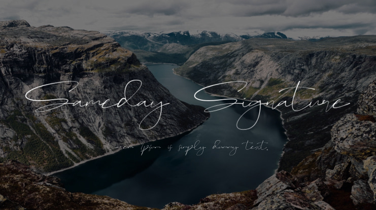 Sameday Signature Font