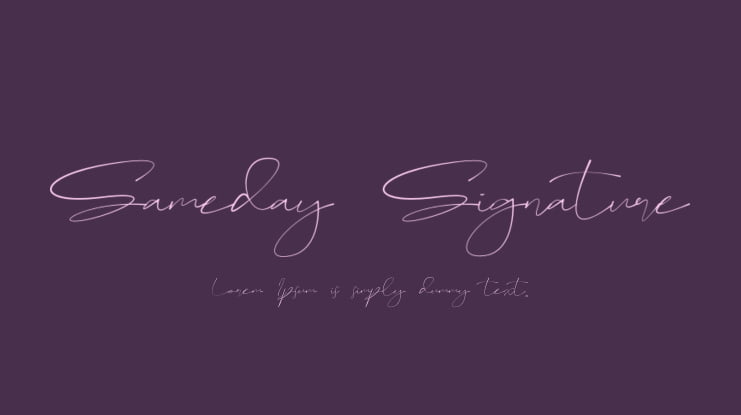 Sameday Signature Font