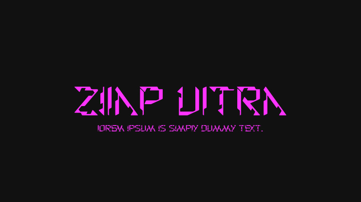 Zilap Ultra Font
