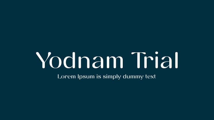 Yodnam Trial Font