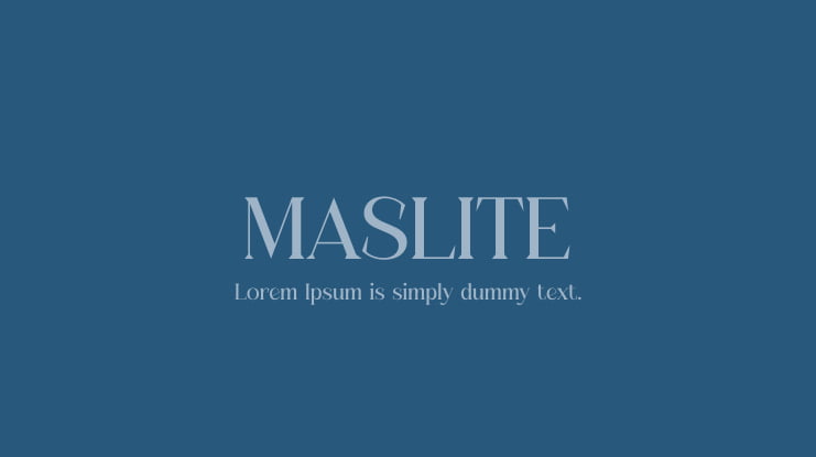 MASLITE Font